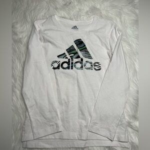ADIDAS Girls Screen Print Long Sleeve Tee Shirt. NWOT